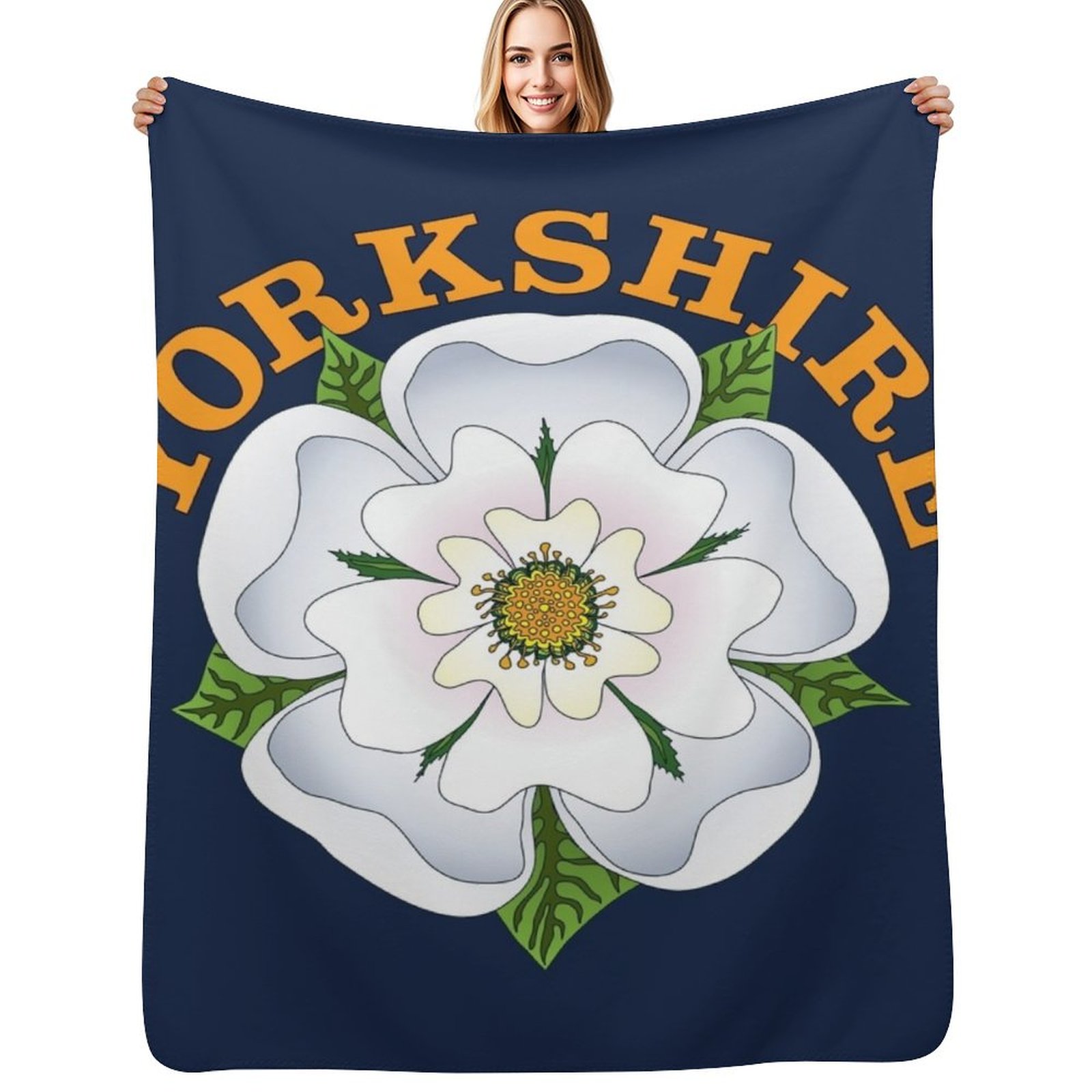 3D Printing Yorkshire - 요크셔 화이트 로즈 담요 모든 상황에