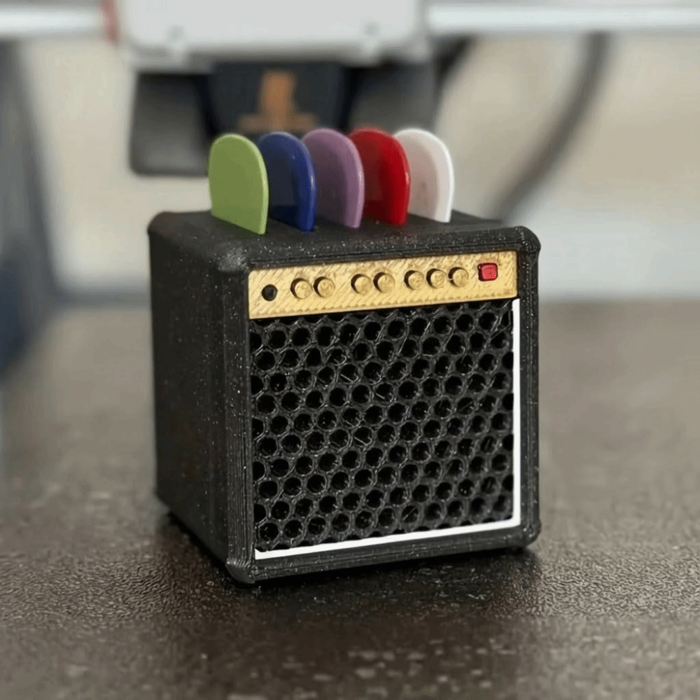 3D Printing Guitar - 레트로 기타 피크 홀더 3D 프린팅
