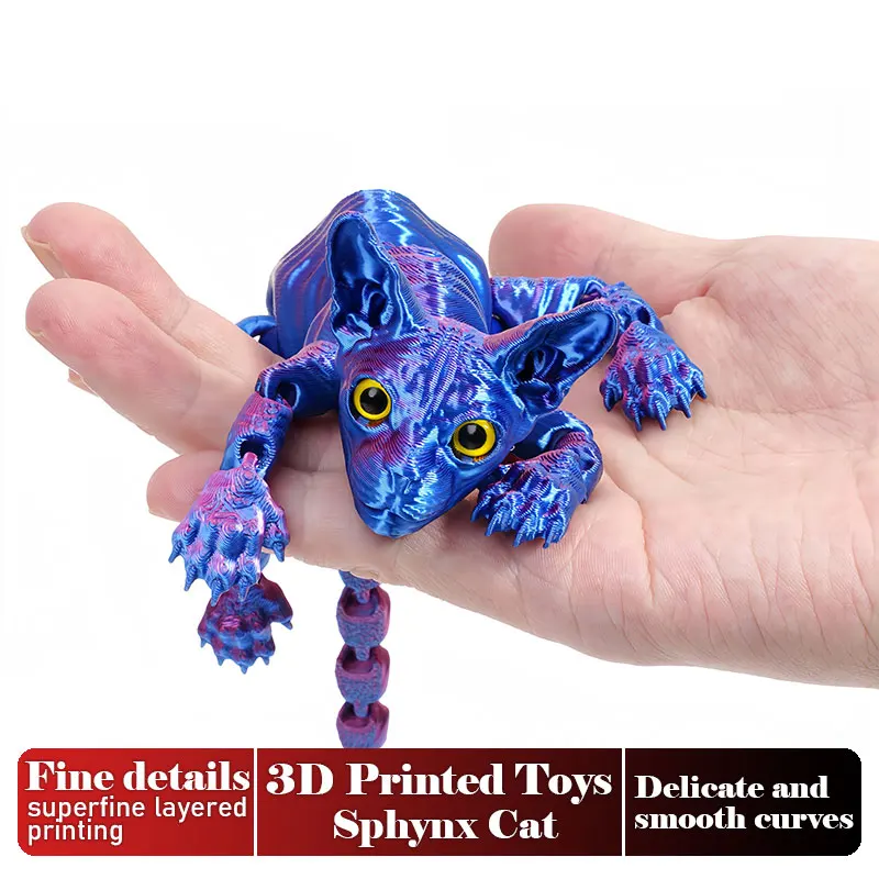 3D Printing Household Items - 3D 인쇄 고양이 현실적인 다관절 이동식