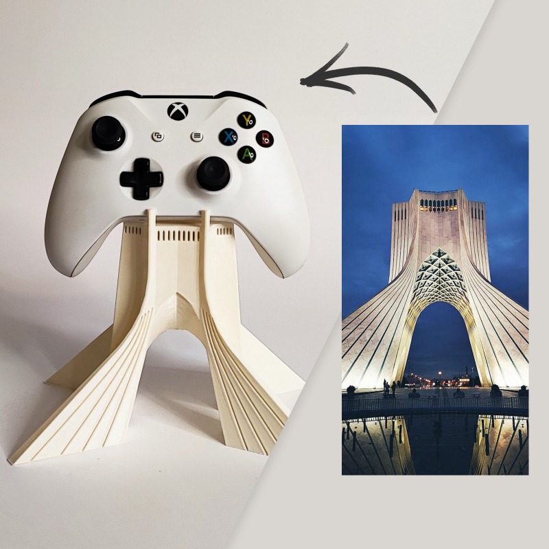 3D Printing Xbox Controller Holder - 컨트롤러 홀더 맞춤형 건축 모형 데스크탑