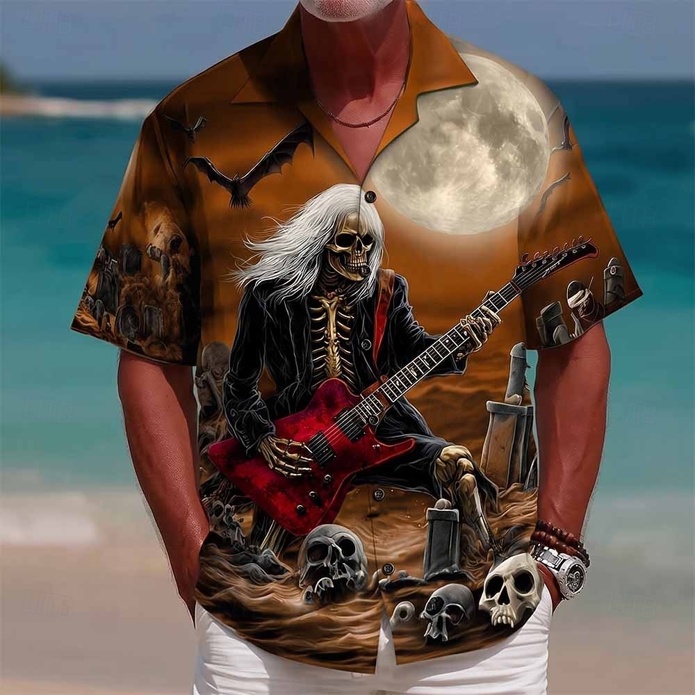 3D Printing Guitar - 남성용 그림 레퍼 기타 해골 3D