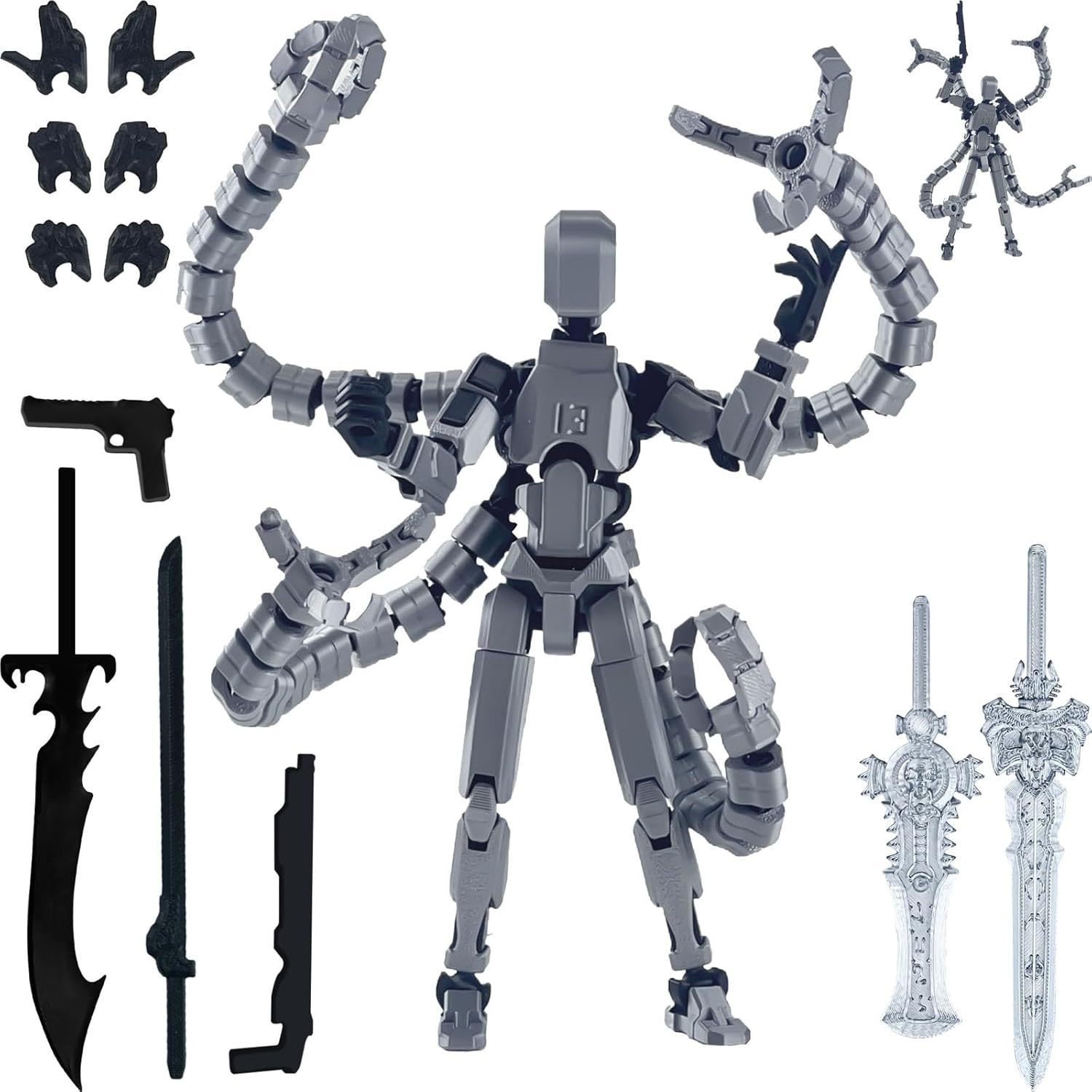 3D Printing Titanium - 조립 완료된 T13 액션 피규어 3D