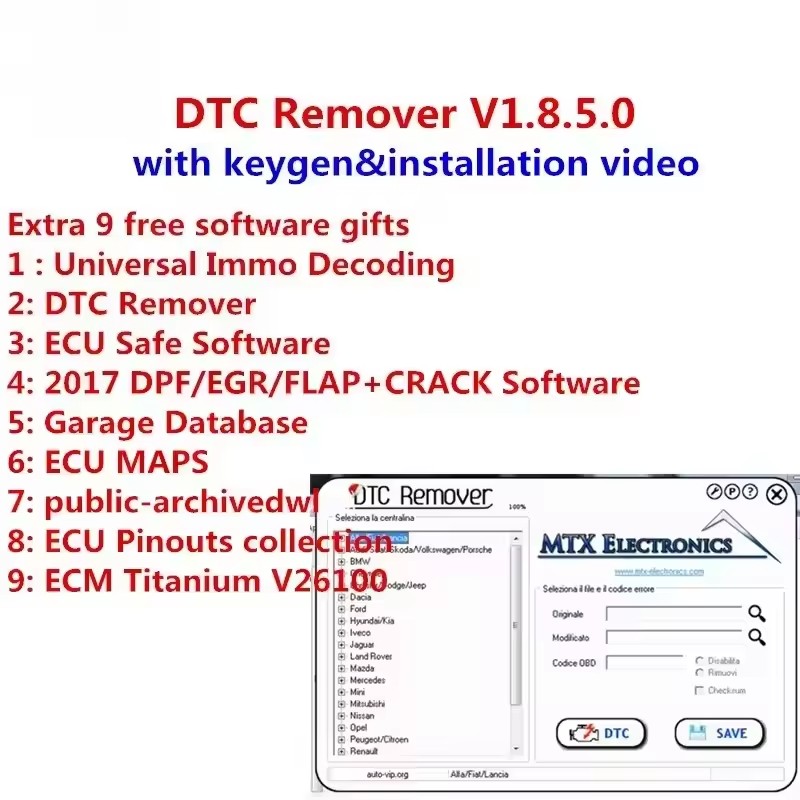 MTX DTC 리무버 1.8.5.0 ECU 고장 코드  - 3D Printing Software 리뷰 및 가격