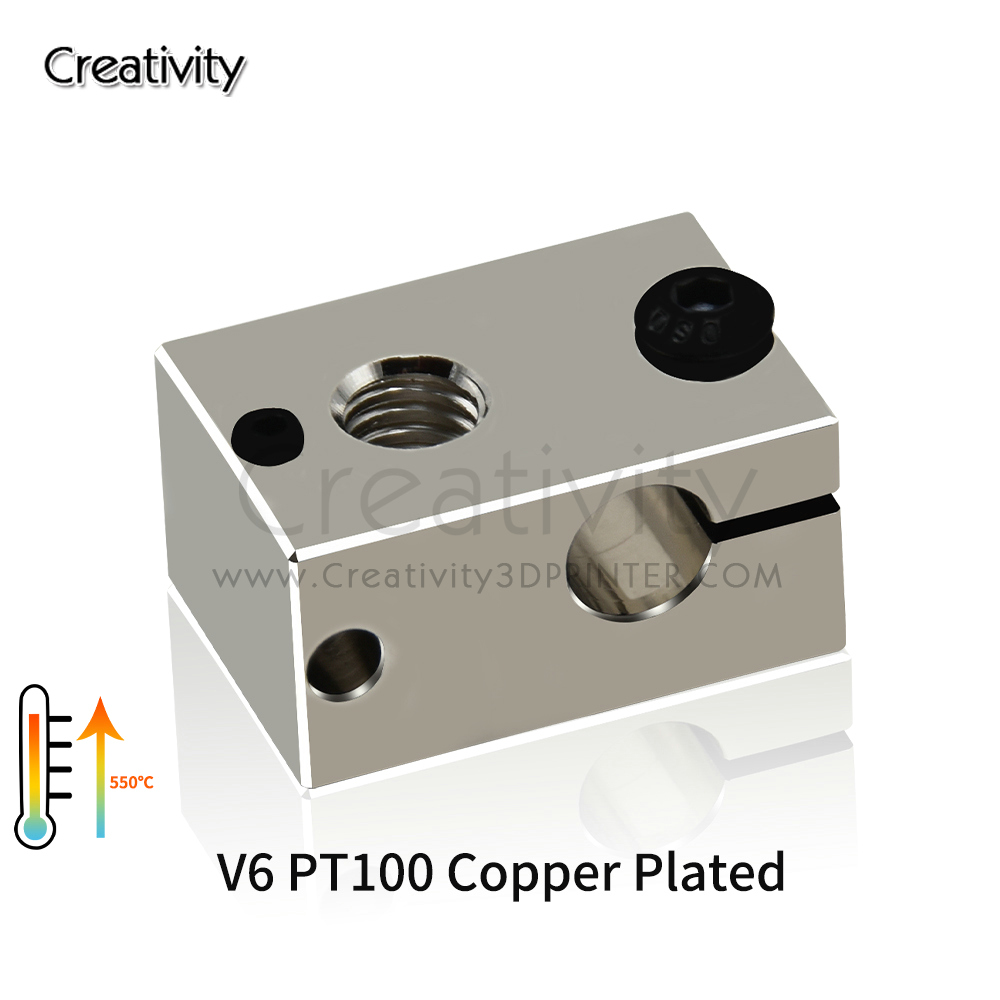 V6 PT100 히터 블록 도금 구리 황동 3D 프린터 - 3D Printing Titanium 리뷰 및 가격
