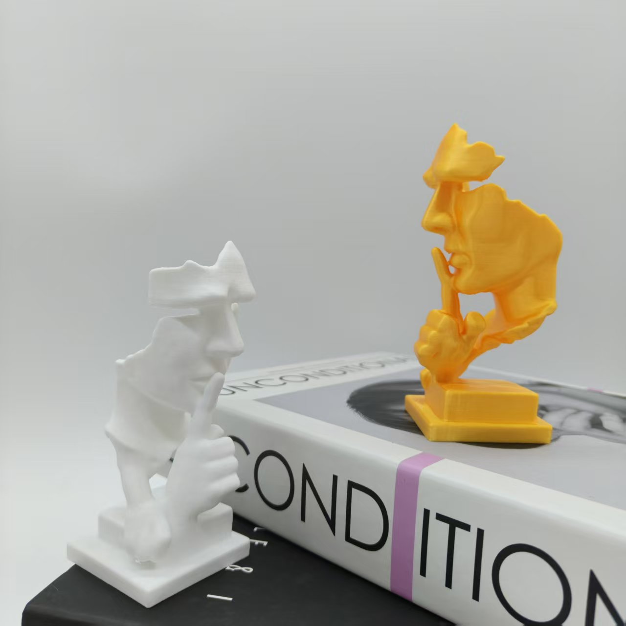 사색가 조각상, 침묵은 금이다 추상 예술 조각상, 3D - 3D Printing Household Items 리뷰 및 가격