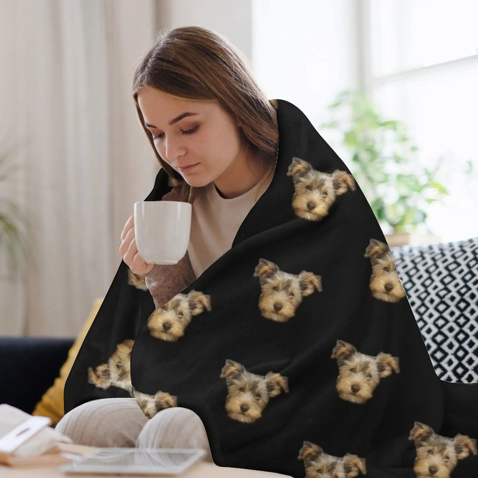 요크셔 테리어 담요 자동차 여행용 컴팩트하고 따뜻한 담 - 3D Printing Yorkshire 리뷰 및 가격