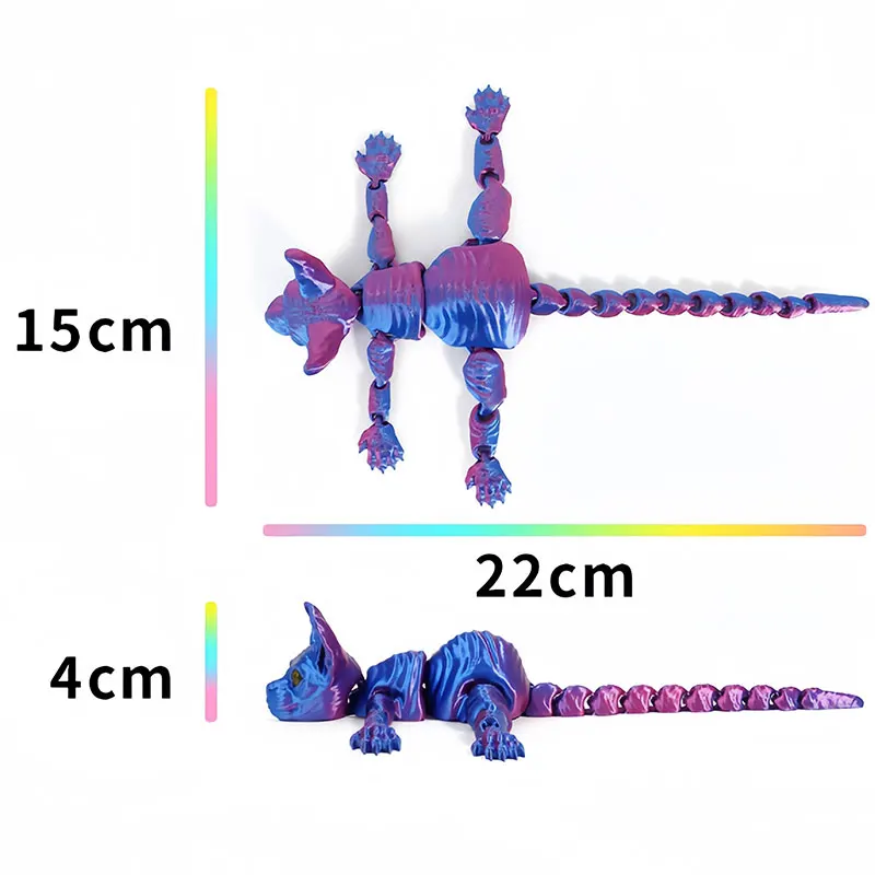 3D 인쇄 고양이 현실적인 다관절 이동식 고양이 피규어 - 3D Printing Household Items 리뷰 및 가격