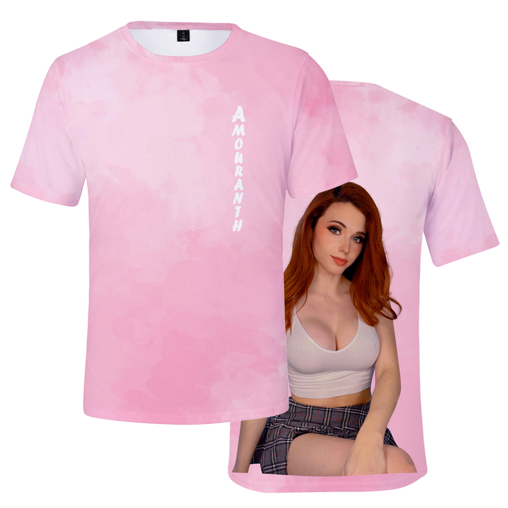Amouranth Tshirt 유니섹스 크루넥 반팔 티 - 3D Printing Youtubers 리뷰 및 가격