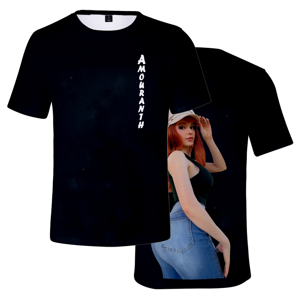 Amouranth Tshirt 유니섹스 크루넥 반팔 티 - 3D Printing Youtubers 리뷰 및 가격