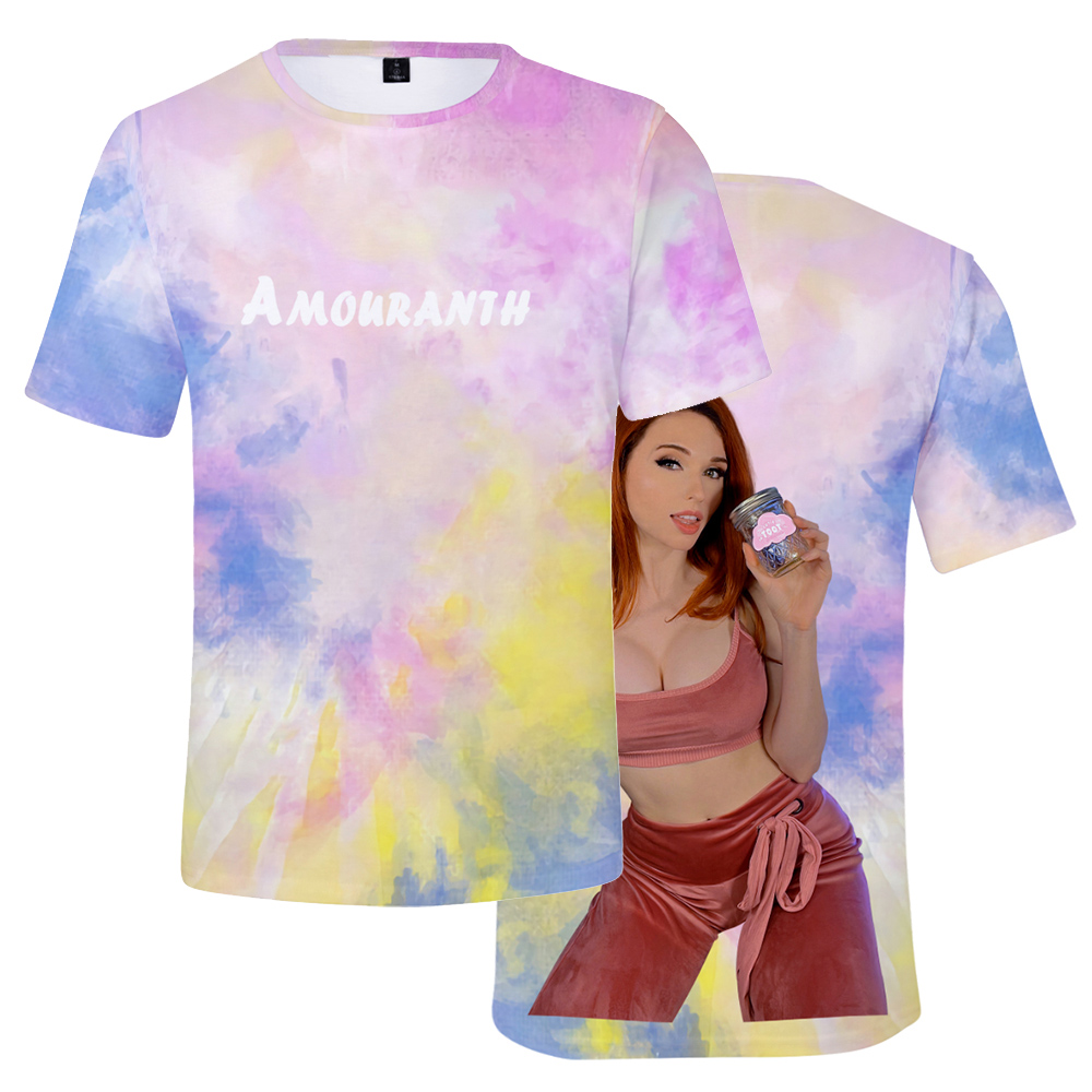 Amouranth Tshirt 유니섹스 크루넥 반팔 티 - 3D Printing Youtubers 리뷰 및 가격