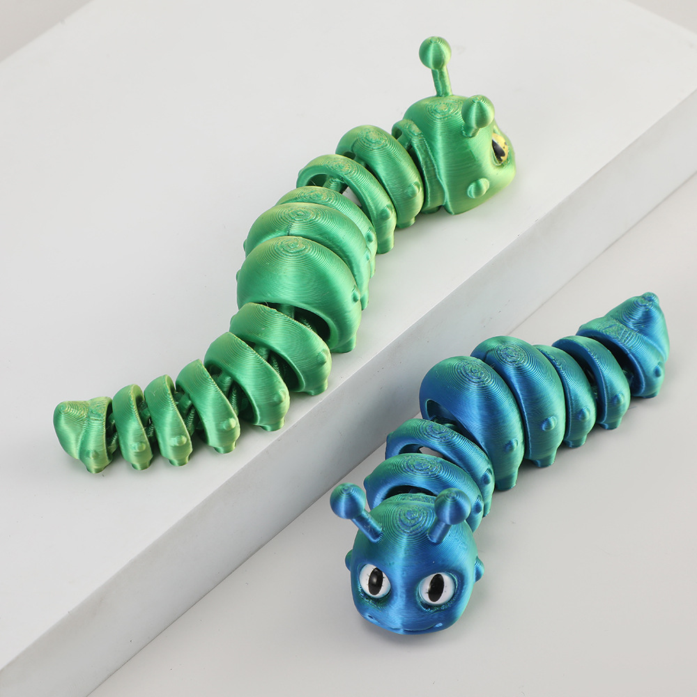 완전히 관절 관절을 가진 새로운 3D 인쇄 애벌레 장난 - 3D Printing Household Items 리뷰 및 가격