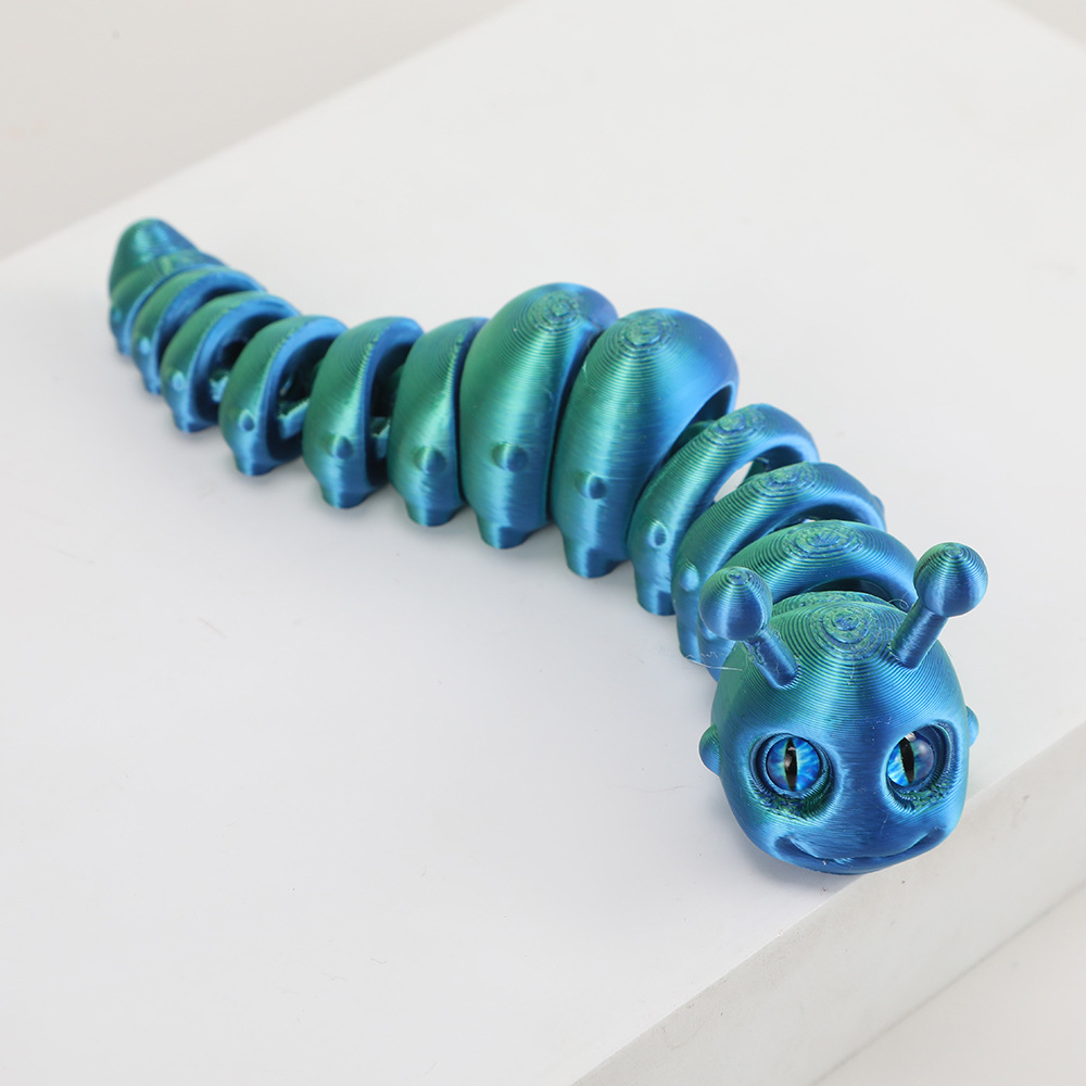 완전히 관절 관절을 가진 새로운 3D 인쇄 애벌레 장난 - 3D Printing Household Items 리뷰 및 가격
