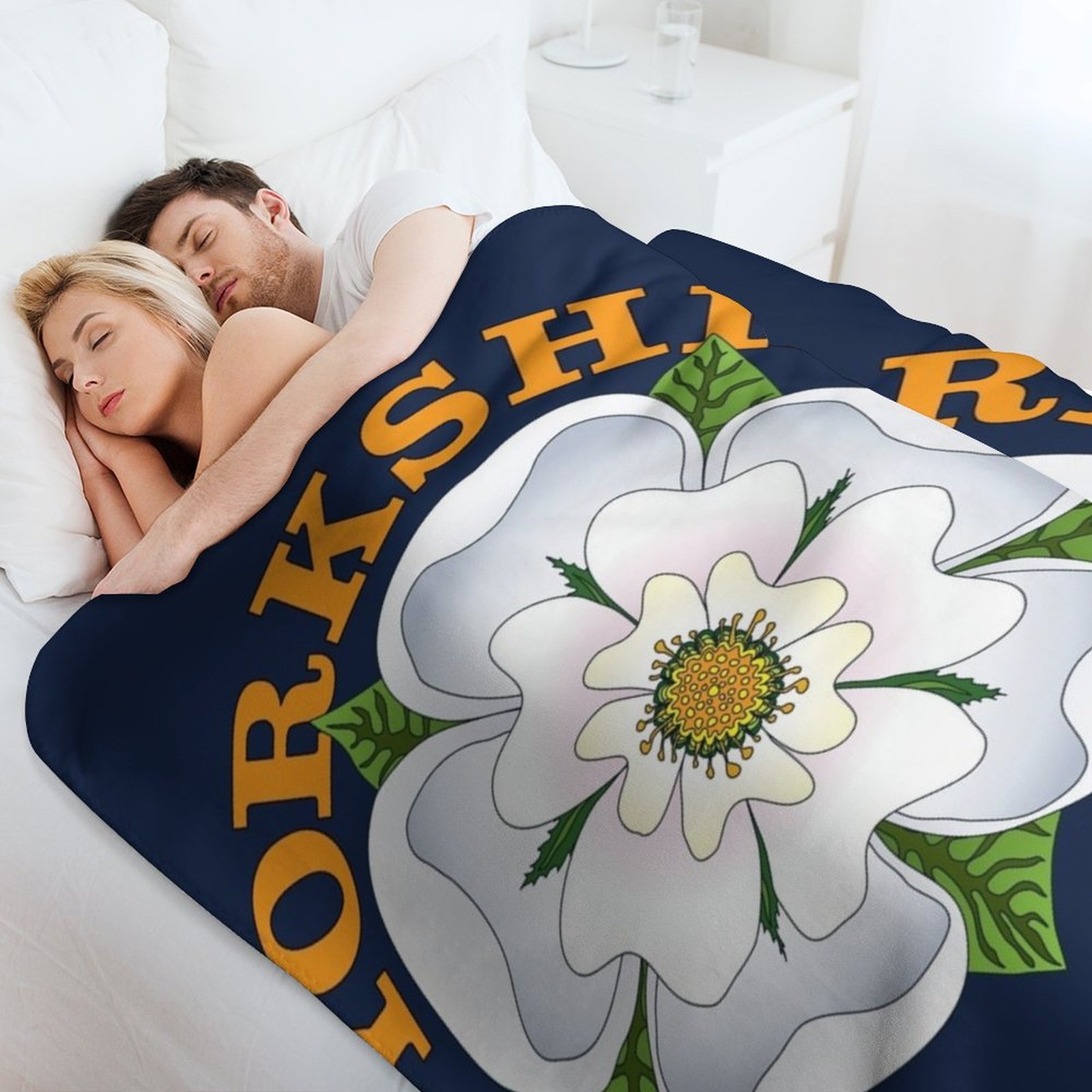 요크셔 화이트 로즈 담요 소파용 장식용 부드러운 담요 - 3D Printing Yorkshire 리뷰 및 가격