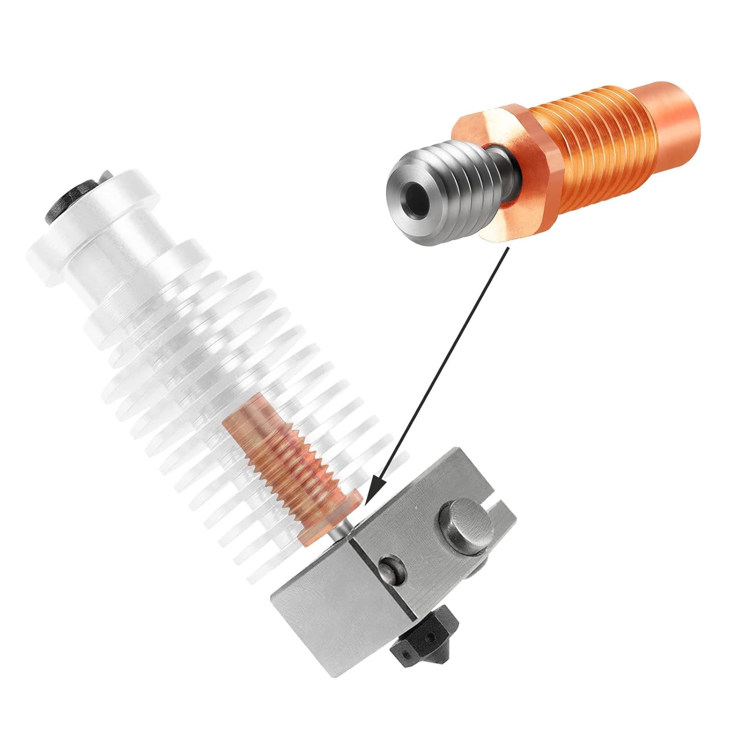 2PCS E3D V6 Hotend Heatbreak V - 3D Printing Titanium 리뷰 및 가격